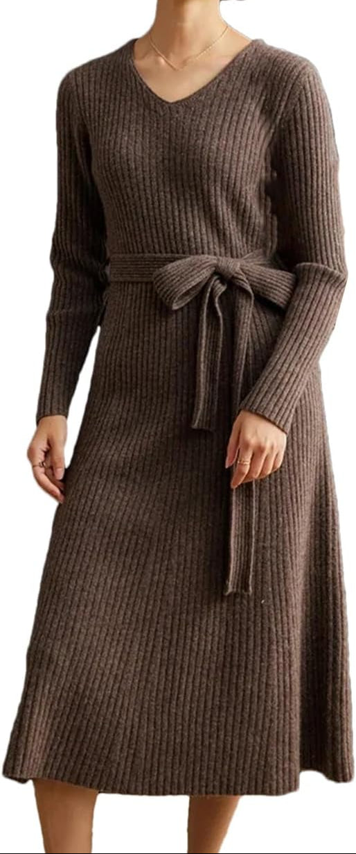 Cashmere Sweater Camel Dress