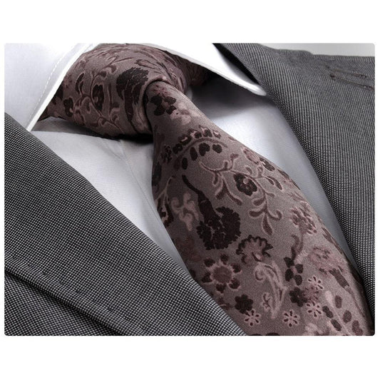 Brown Paisley Neck Tie Gift box