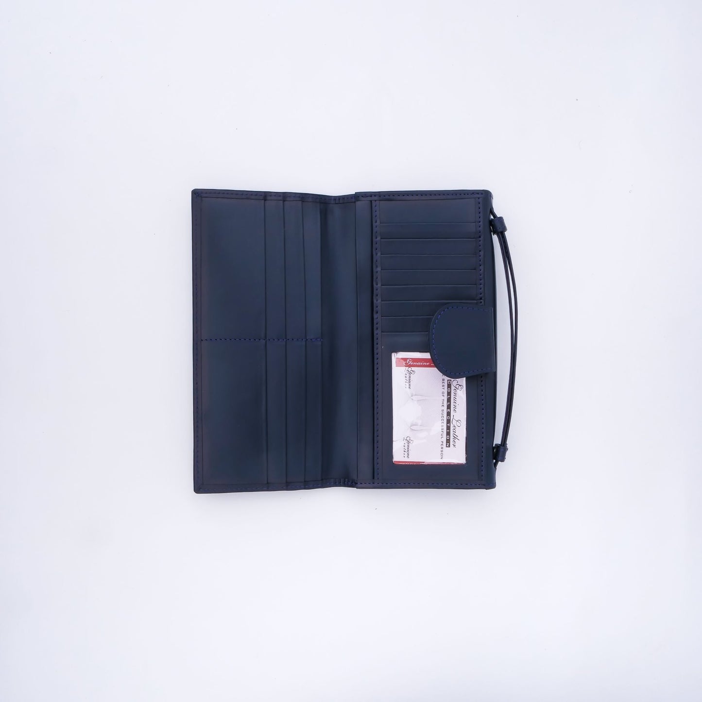 Nova Handle Leather Clutch Wallet-Blue