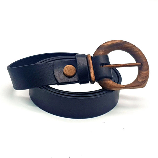 Luxury Wood Belt Fuji Heart