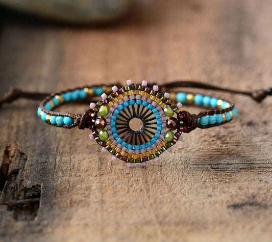 Fashion Seed Beads Boho Bracelet Women Stones