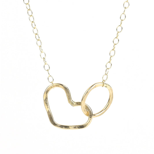 Namaste Necklace - Heart and Circle Infinity Necklace