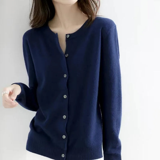 Women Cardigans Sweater Spring Autumn Knitted Cashmere