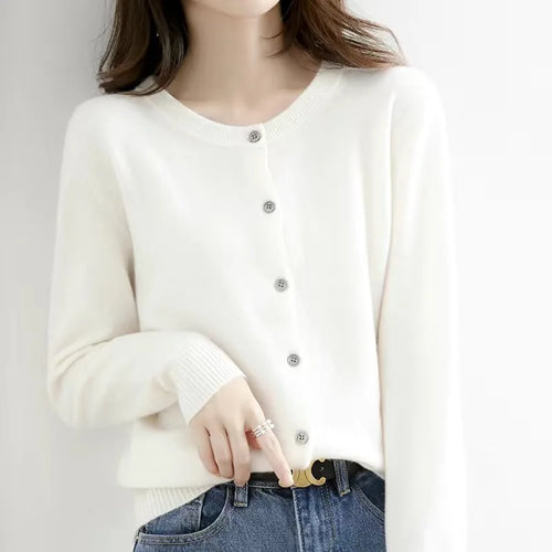 Women Cardigans Sweater Spring Autumn Knitted Cashmere