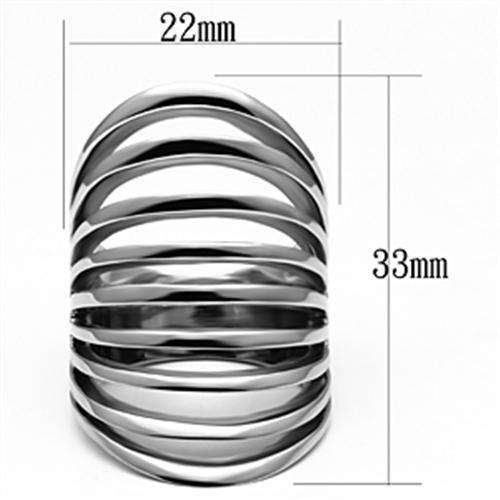 Women Stainless Steel No Stone Rings