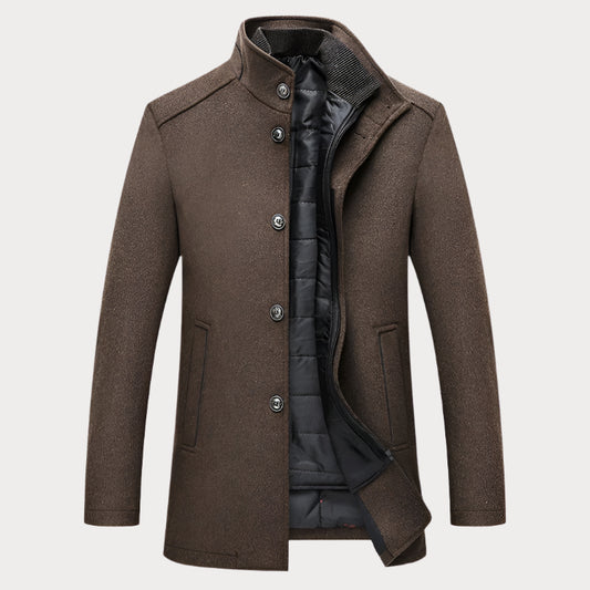 Winter Men Wool Jacket Slim Fit Thick Warm Coat