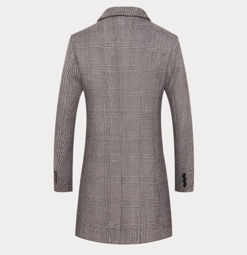 Single Breasted Men's Wool Coat